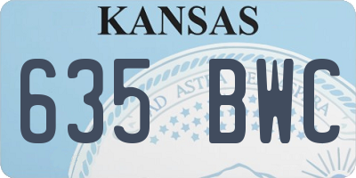 KS license plate 635BWC