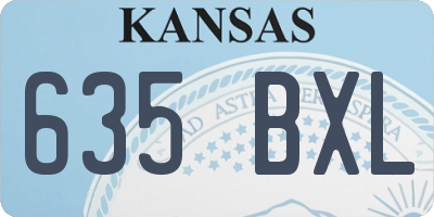 KS license plate 635BXL
