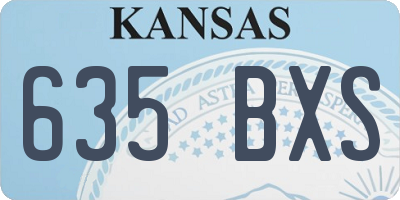 KS license plate 635BXS