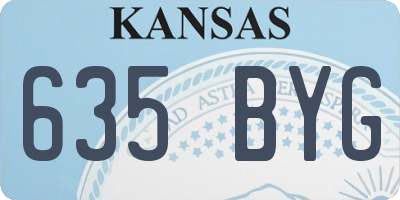 KS license plate 635BYG