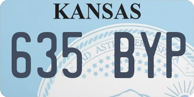 KS license plate 635BYP