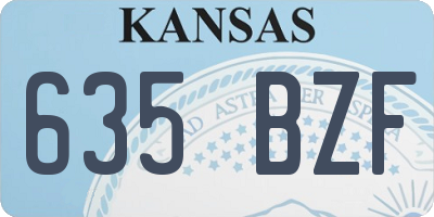 KS license plate 635BZF