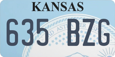 KS license plate 635BZG