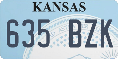 KS license plate 635BZK