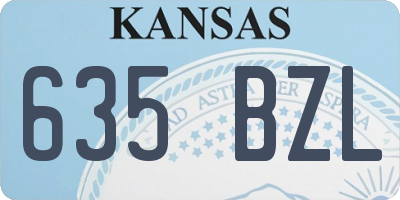 KS license plate 635BZL