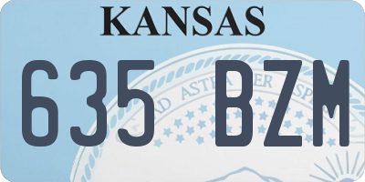 KS license plate 635BZM