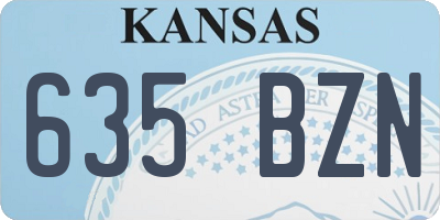 KS license plate 635BZN