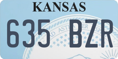 KS license plate 635BZR