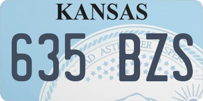 KS license plate 635BZS