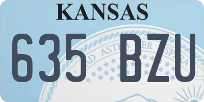 KS license plate 635BZU