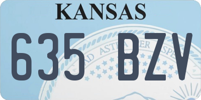 KS license plate 635BZV
