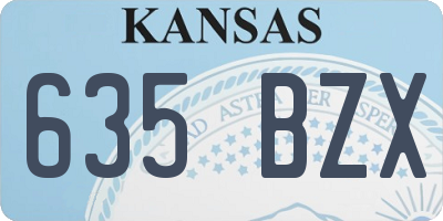 KS license plate 635BZX