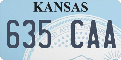 KS license plate 635CAA