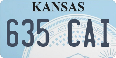 KS license plate 635CAI