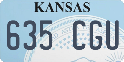 KS license plate 635CGU