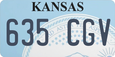 KS license plate 635CGV