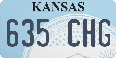 KS license plate 635CHG