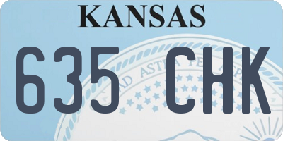 KS license plate 635CHK