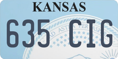 KS license plate 635CIG
