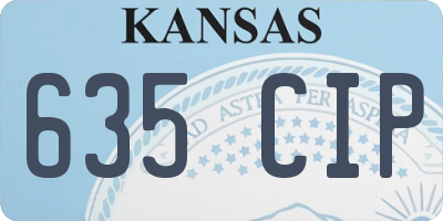 KS license plate 635CIP