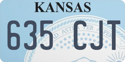 KS license plate 635CJT