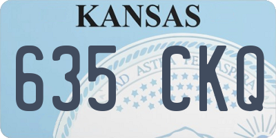 KS license plate 635CKQ