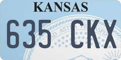 KS license plate 635CKX