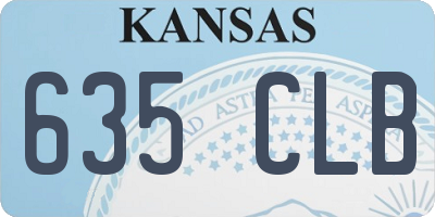 KS license plate 635CLB