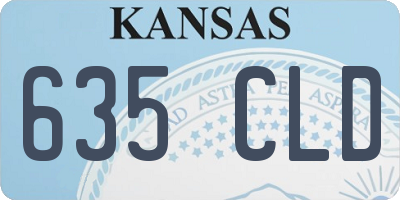 KS license plate 635CLD