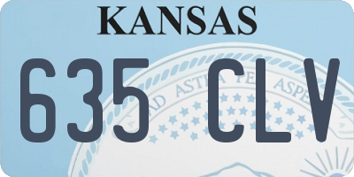KS license plate 635CLV