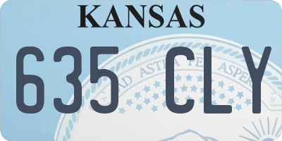 KS license plate 635CLY