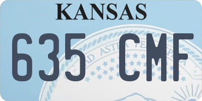 KS license plate 635CMF