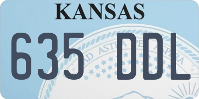 KS license plate 635DDL