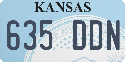 KS license plate 635DDN