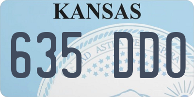KS license plate 635DDO