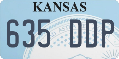 KS license plate 635DDP