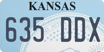 KS license plate 635DDX