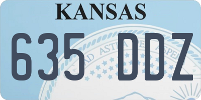 KS license plate 635DDZ