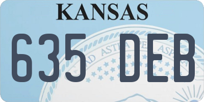 KS license plate 635DEB