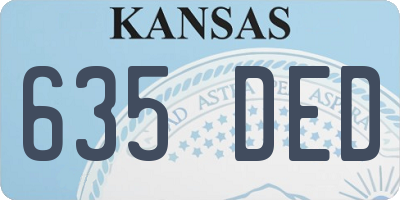 KS license plate 635DED