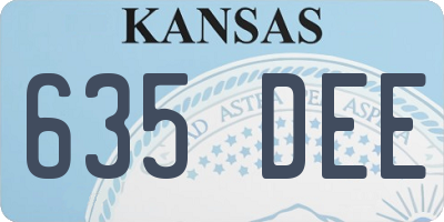 KS license plate 635DEE