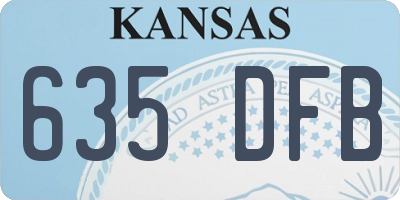 KS license plate 635DFB