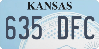 KS license plate 635DFC