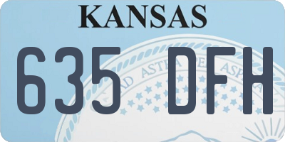KS license plate 635DFH