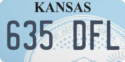 KS license plate 635DFL