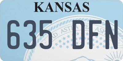 KS license plate 635DFN