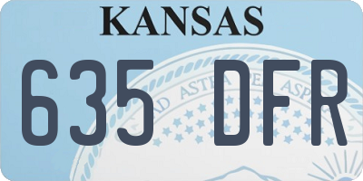 KS license plate 635DFR