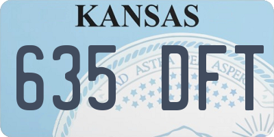 KS license plate 635DFT