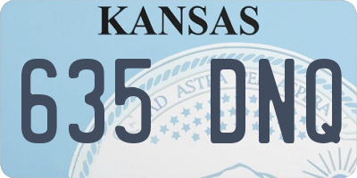 KS license plate 635DNQ