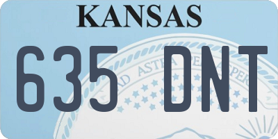 KS license plate 635DNT